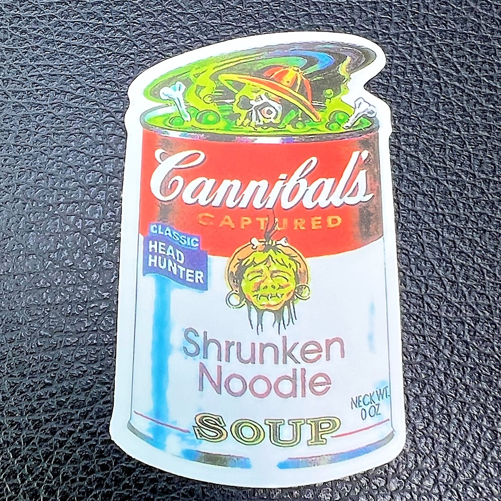 Cannibal Gross Crude Rude Blunt Brand Parody 80s 90s Blunt Funny Sticker